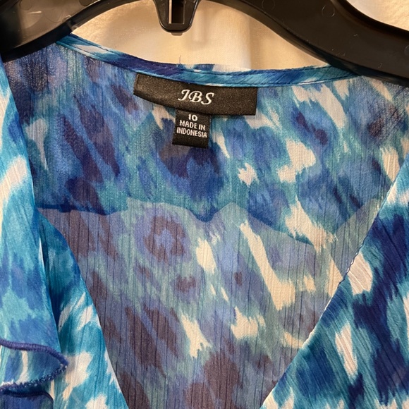 Chiffon Variegated Blue Tones Women’s Dress US Size 10 - Picture 3 of 4